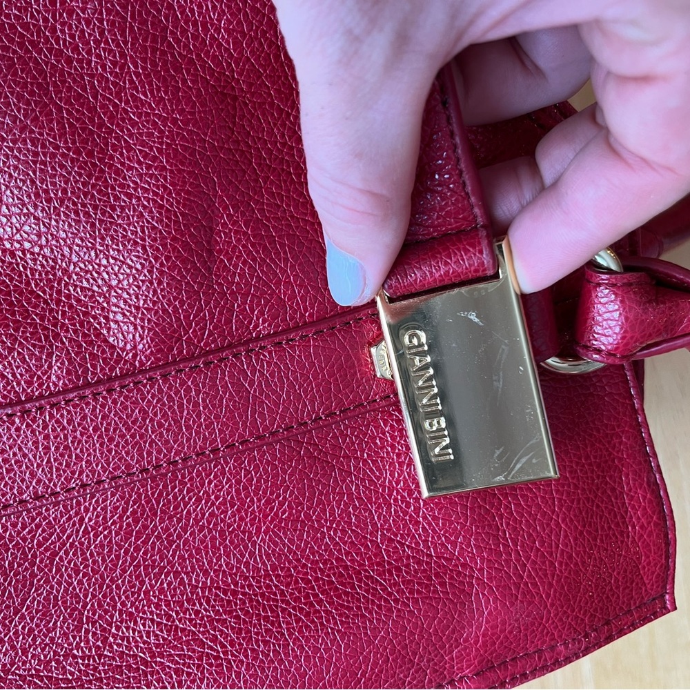 Gianni Bini Crimson Leather Handbag